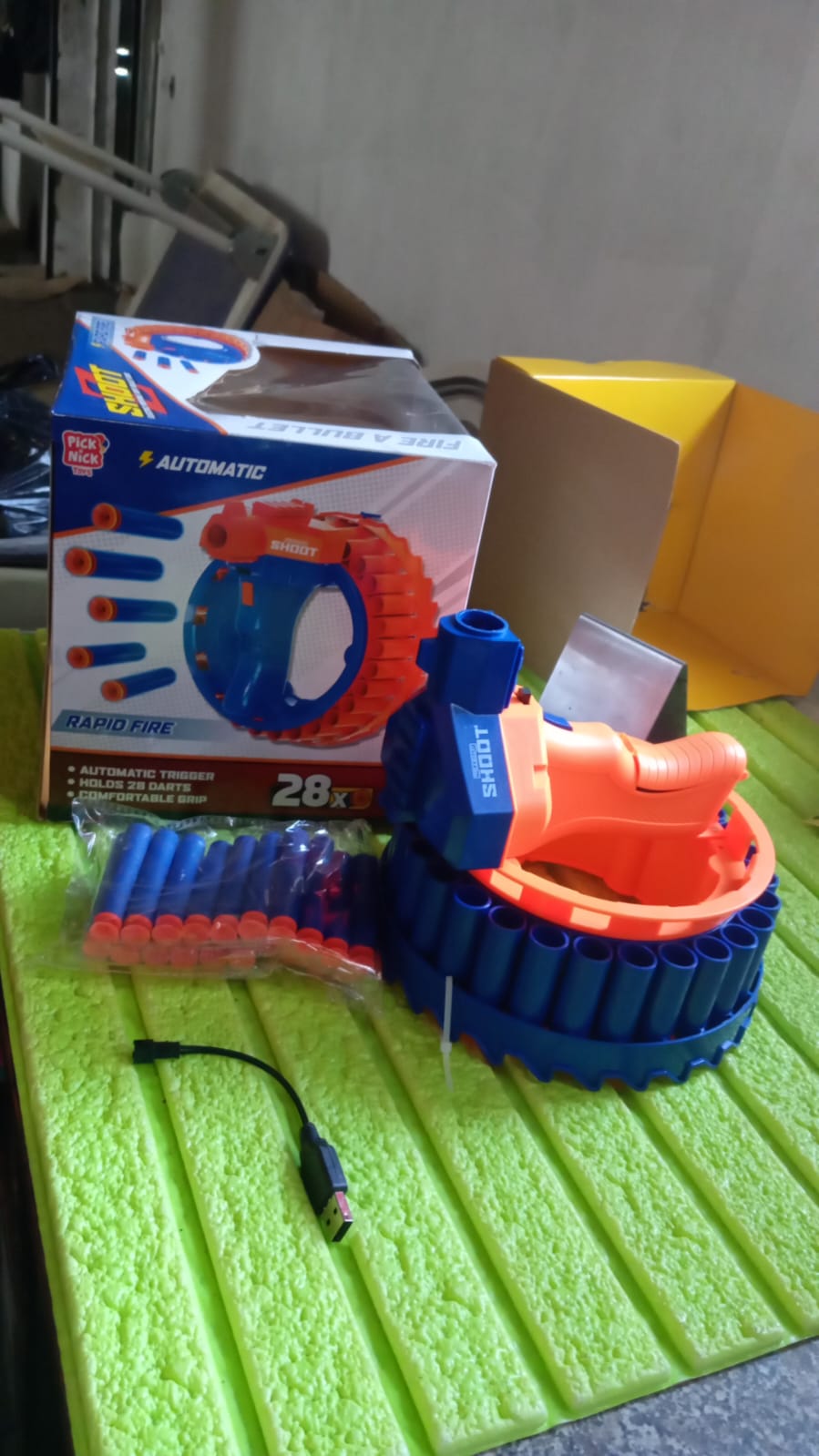 17921 Amazing Toy Gun, Electric Gun for Children, 28 Soft Bullets for Youth Safety, Children's Electric Hand Ring Wheel Soft Bullet Gun, Gift Toys 17921 Amazing Toy Gun, Electric Gun for Children, 28 Soft Bullets for Youth Safety, Children's Electric Hand Ring Wheel Soft Bullet Gun, Gift Toys